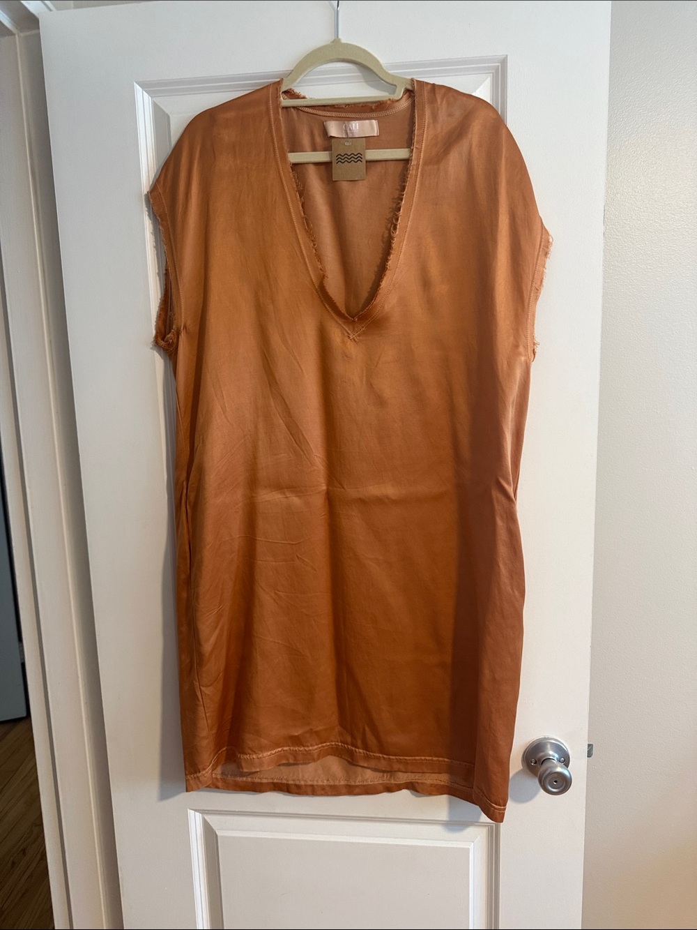 Women's Rust V-Neck Tunic Dress NWT